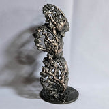 Coquilles Saint Jacques 10-24 - Sculpture 3 coquilles en dentelle bronze et acier