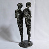 Duo de muses 12-24 - Sculpture femmes métal Bronze et Acier