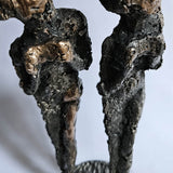 Duo de muses 12-24 - Sculpture femmes métal Bronze et Acier