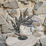 Jeu de Plume 13-24 - Sculpture abstraite dentelle metal acier et bronze