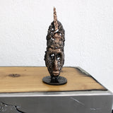 Masque Africain Lundi 41-23- Sculpture metal série de 7 masques semainiers sénégal