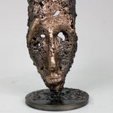 Masque Africain Vendredi 45-23- Sculpture metal série de 7 masques semainiers sénégal