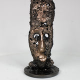 Masque Africain Dimanche 47-23- Sculpture metal série de 7 masques semainiers sénégal