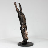 Masque Africain Dimanche 47-23- Sculpture metal série de 7 masques semainiers sénégal