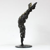 Pavarti Incertitude - Sculpture métal Corps femme dentelle acier et laiton