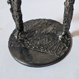 Duo de muses 65-23 - Sculpture femmes métal Bronze, Acier et feuilles or 24 carats