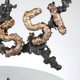 Moi aussi - Sculpture message dentelle métal acier bronze