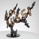 Moi aussi - Sculpture message dentelle métal acier bronze