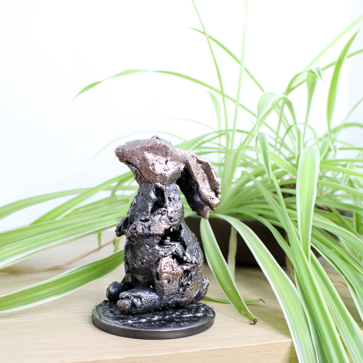 Lapin 16-22 - sculpture animal metal - Lapin bronze et acier