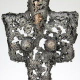 Idole CLXV - Sculpture métal corps bronze et acier - Buil