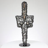 Idole CLXV - Sculpture métal corps bronze et acier - Buil