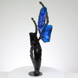 Idole CLXVI - Sculpture métal corps acier et pate de verre - Buil