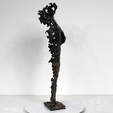 Pavarti Poppy - Sculpture corps de femme en dentelle Bronze, Acier et verre - Buil