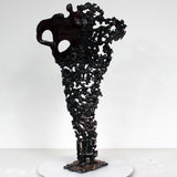 Pavarti Poppy - Sculpture corps de femme en dentelle Bronze, Acier et verre - Buil