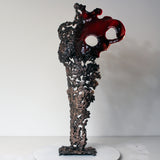 Pavarti Poppy - Sculpture corps de femme en dentelle Bronze, Acier et verre - Buil