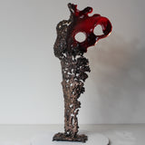 Pavarti Poppy - Sculpture corps de femme en dentelle Bronze, Acier et verre - Buil