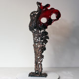Pavarti Poppy - Sculpture corps de femme en dentelle Bronze, Acier et verre - Buil
