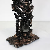 Pavarti Poppy - Sculpture corps de femme en dentelle Bronze, Acier et verre - Buil