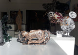 Buffon Martre - sculpture martre en gouttes de Bronze et d'Acier - Buil