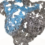 Pavarti Oceanie - Sculpture bustier femme dentelle metal patine bleue