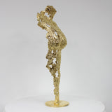 Pavarti Sublime - Sculpture corps femme dentelle metal et feuilles or 24 carats