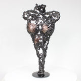 Pavarti Impromptue - Sculpture corps femme dentelle métal acier bronze