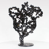Pavarti Steppe - Sculpture corps feminin dentelle metal et patine terre