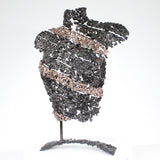 Belisama La femme ruban - Sculpture métal buste feminin acier bronze - Buil