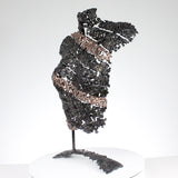 Belisama La femme ruban - Sculpture métal buste feminin acier bronze - Buil