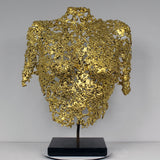 Belisama Golden Dawn - Sculpture buste femme dentelle bronze et Or - Buil