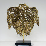 Belisama Golden Dawn - Sculpture buste femme dentelle bronze et Or - Buil