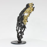 Pavarti Azur - Sculpture torse homme dentelle metal et feuilles or 24 carats