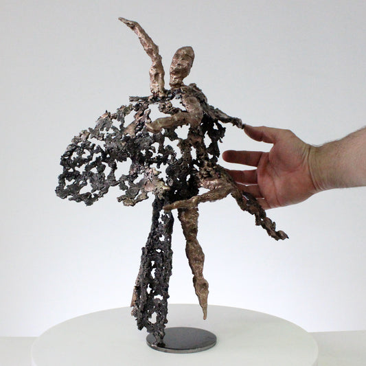 Soir de première - Sculpture danseuse métal dentelle acier, bronze - Dancer woman metal artwork - lace steel bronze - Buil