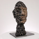 Un Roc - Sculpture tête métal dentelle acier, bronze -  Head metal artwork - lace steel bronze - Buil