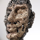 Un Roc - Sculpture tête métal dentelle acier, bronze -  Head metal artwork - lace steel bronze - Buil