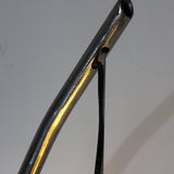 Lampadaire flamme - Luminaire flamme dentelle acier et feuille or - Buil