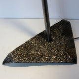 Flame floor lamp - Steel lace and gold leaf flame lamp