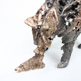 Rhinoceros 8-22 - Sculpture animal Rhinocéros en dentelle acier et bronze