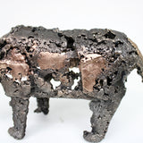 Rhinoceros 8-22 - Sculpture animal Rhinocéros en dentelle acier et bronze