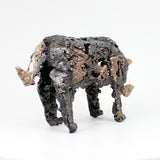 Rhinoceros 8-22 - Sculpture animal Rhinocéros en dentelle acier et bronze