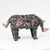 Rhinoceros 8-22 - Sculpture animal Rhinocéros en dentelle acier et bronze