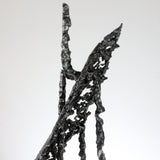 Trait de lumière 83-21 - Sculpture abstraite métal dentelle acier - Buil