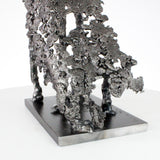 Trait de lumière 83-21 - Sculpture abstraite métal dentelle acier - Buil