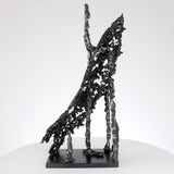 Trait de lumière 83-21 - Sculpture abstraite métal dentelle acier - Buil