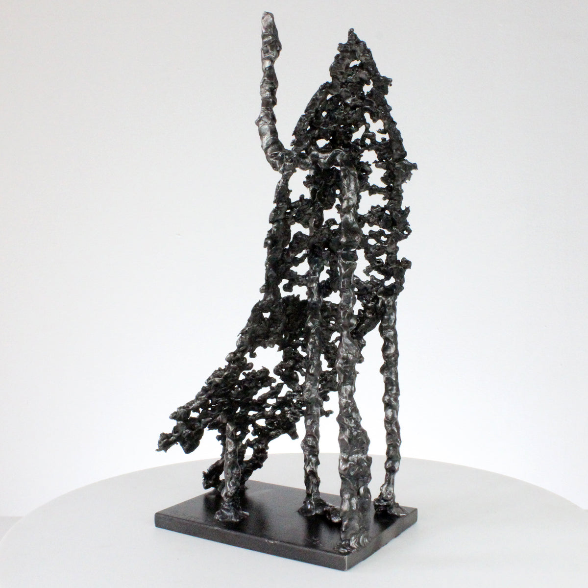 Trait de lumière 83-21 - Sculpture abstraite métal dentelle acier