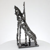 Trait de lumière 83-21 - Sculpture abstraite métal dentelle acier - Buil