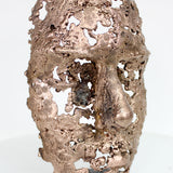 Une larme 96-22 - Sculpture visage en dentelle de bronze