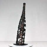 BOUTEILLE POIRE – Sculpture bouteille eau de vie métal en dentelle acier et cuivre - Buil