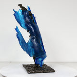 Bombe spray Bleu Mer - Sculpture pop art bombe spray en acier et verre - Buil