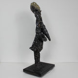 Le blond - Sculpture métal visage bronze acier laiton - Buil